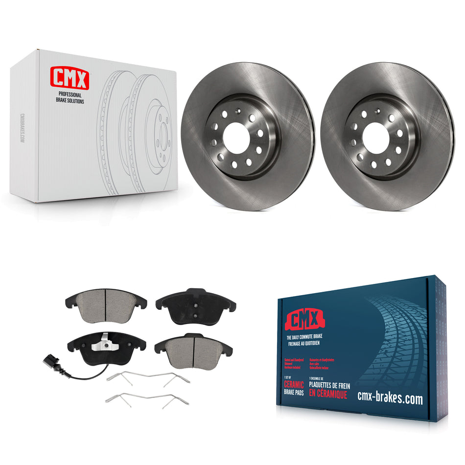 Front Disc Brake Rotors And Ceramic Pads Kit For Volkswagen Passat Tiguan Audi Q3 Quattro Limited K8C-100702