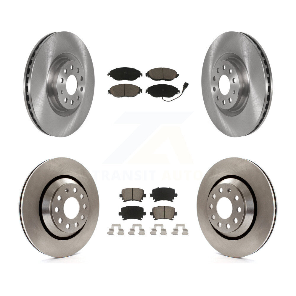 Front Rear Disc Brake Rotors And Ceramic Pads Kit For Volkswagen GTI K8C-100735