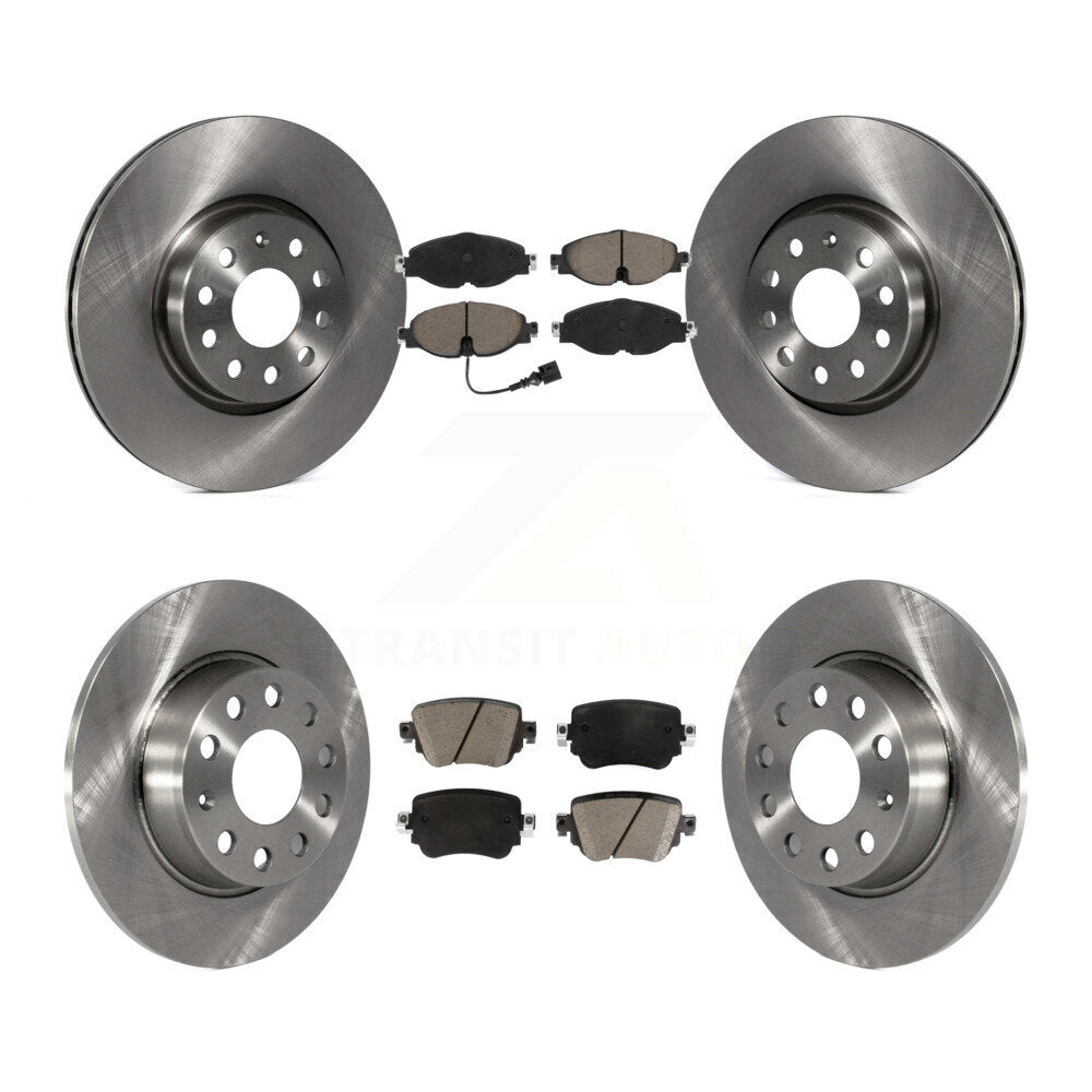 Front Rear Brake Rotor Ceramic Pad Kit For Volkswagen Golf SportWagen GTI Alltrack Passat K8C-100740