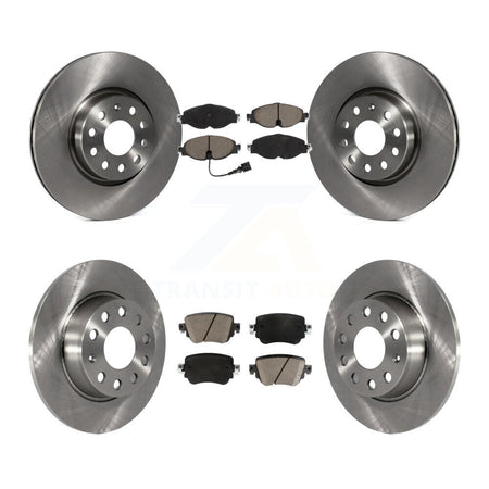 Front Rear Brake Rotor Ceramic Pad Kit For Volkswagen Golf SportWagen GTI Alltrack Passat K8C-100740