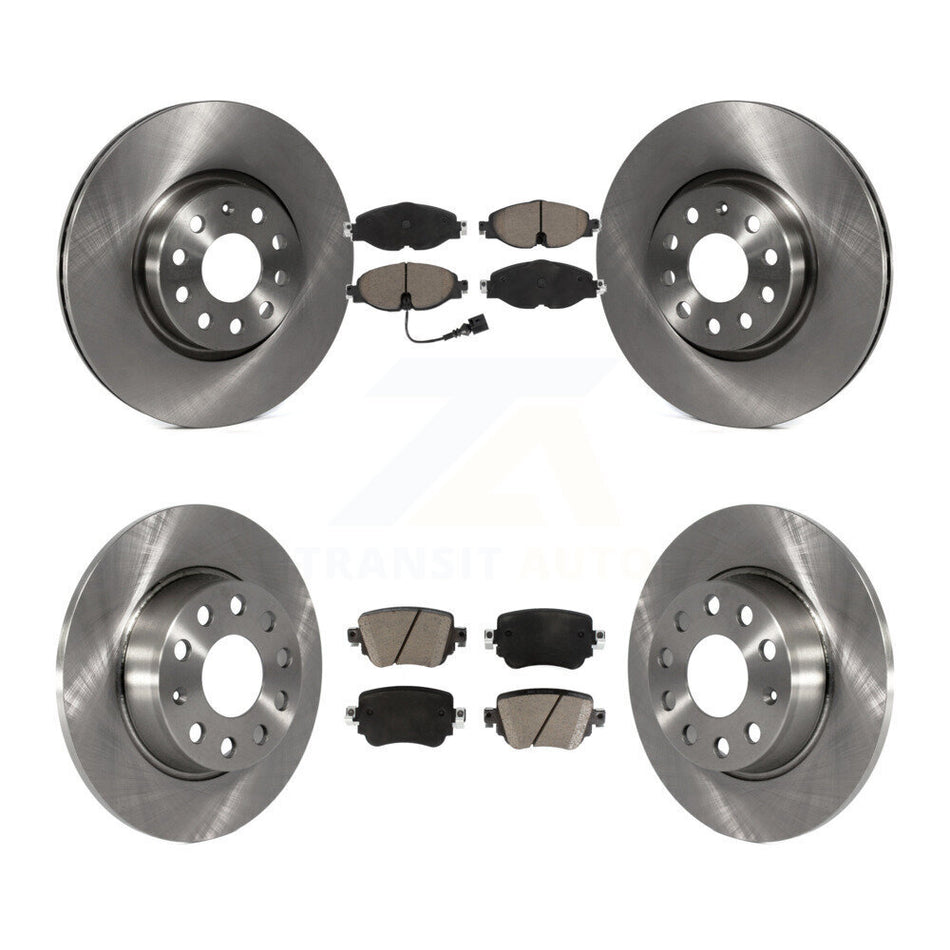Front Rear Brake Rotor Ceramic Pad Kit For Volkswagen Golf SportWagen GTI Alltrack Passat K8C-100740