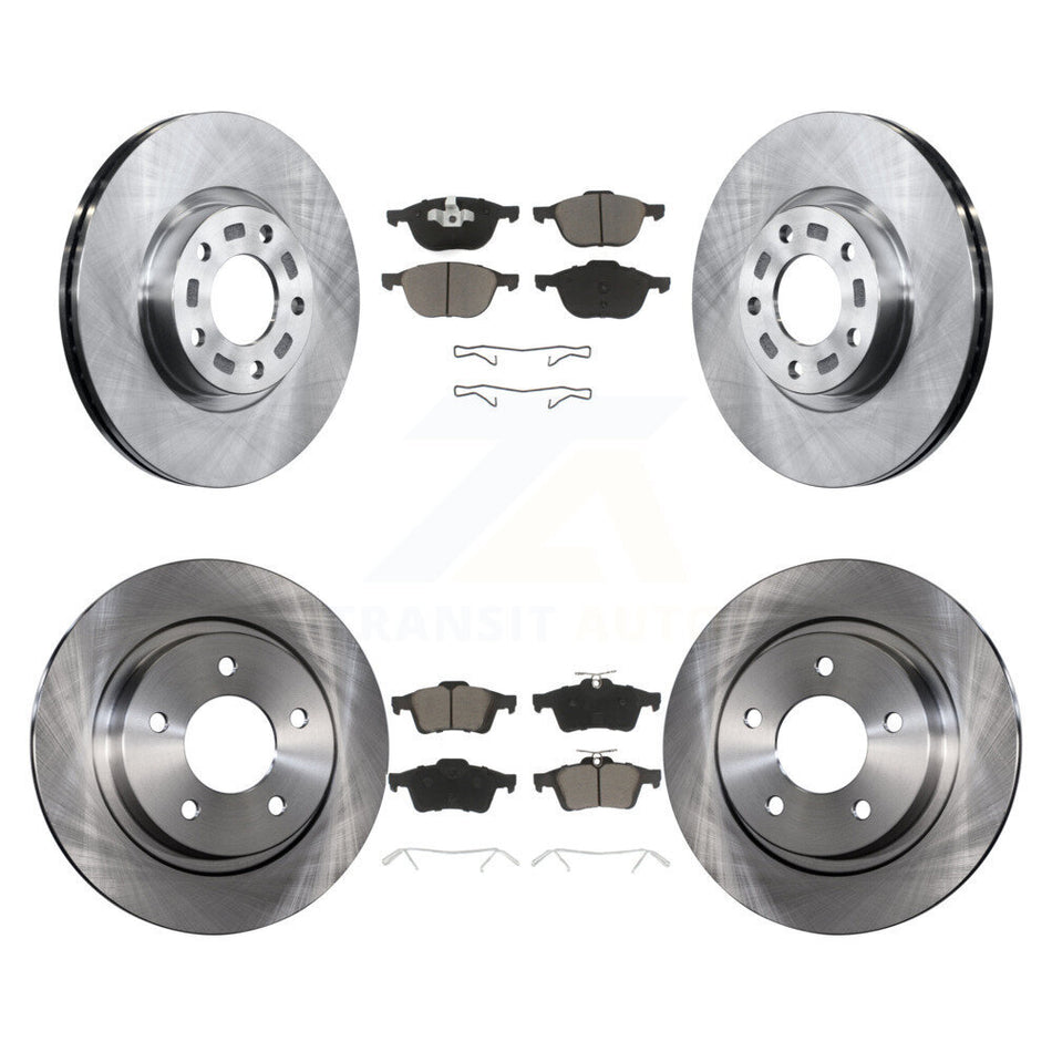 Front Rear Disc Brake Rotors And Ceramic Pads Kit For Mazda 3 Sport K8C-100746