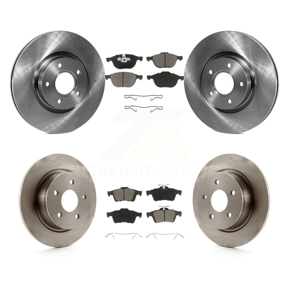 Front Rear Disc Brake Rotors And Ceramic Pads Kit For Ford Escape C-Max K8C-100751