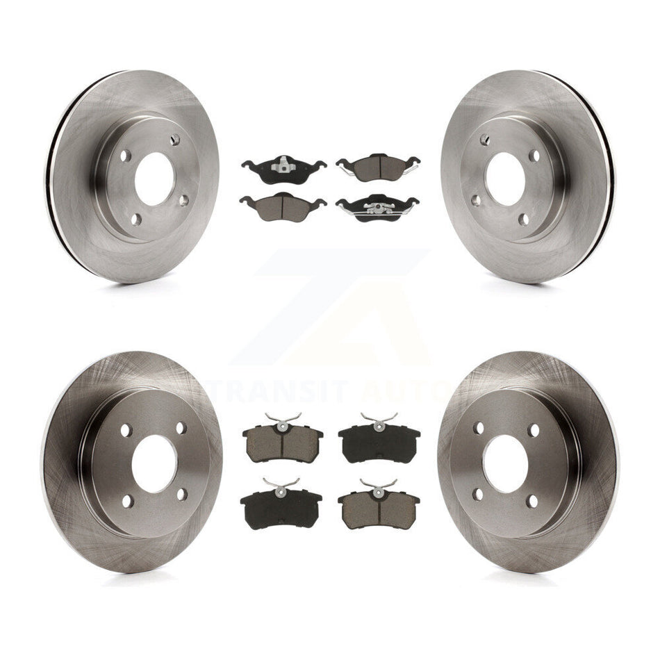 Front Rear Disc Brake Rotors And Ceramic Pads Kit For Ford Focus K8C-100762
