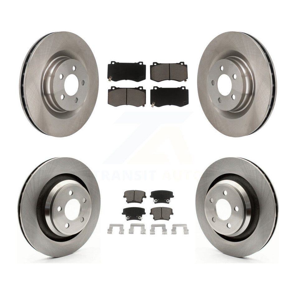Front Rear Disc Brake Rotors And Ceramic Pads Kit For 2015 Dodge Charger R T Scat Pack with 6.4L K8C-100771