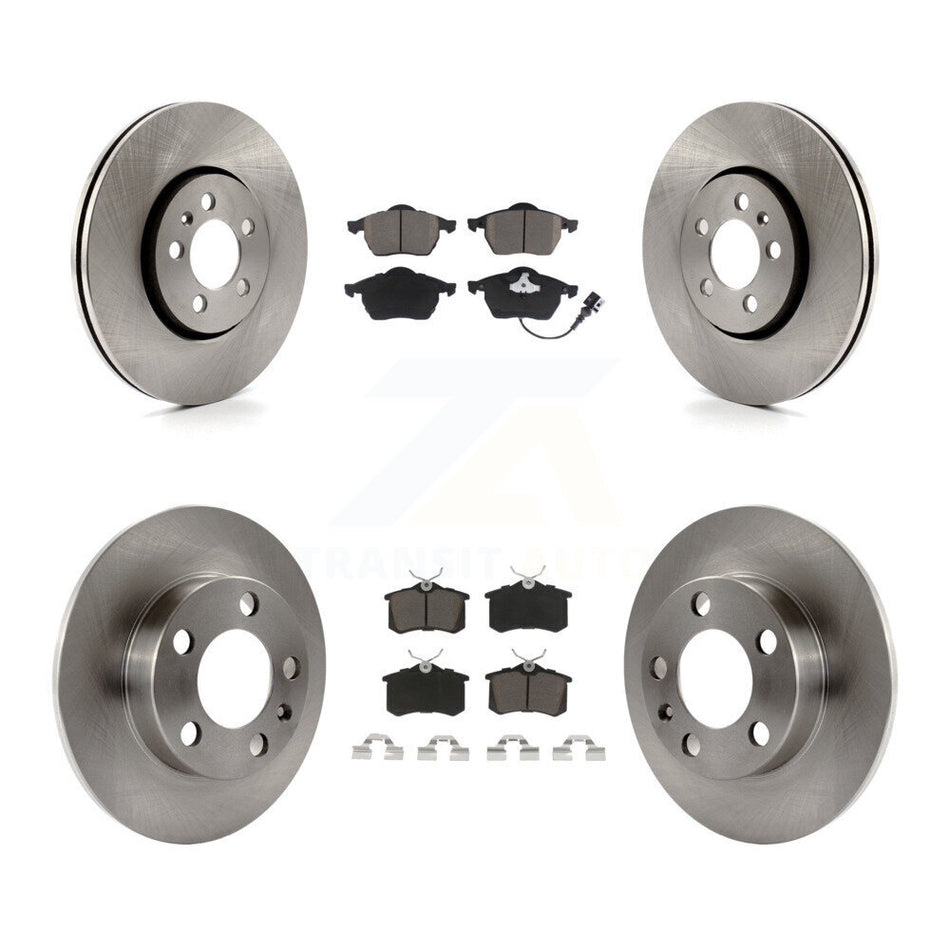 Front Rear Disc Brake Rotors And Ceramic Pads Kit For 2007-2010 Volkswagen Beetle With 288mm Diameter Rotor K8C-100773