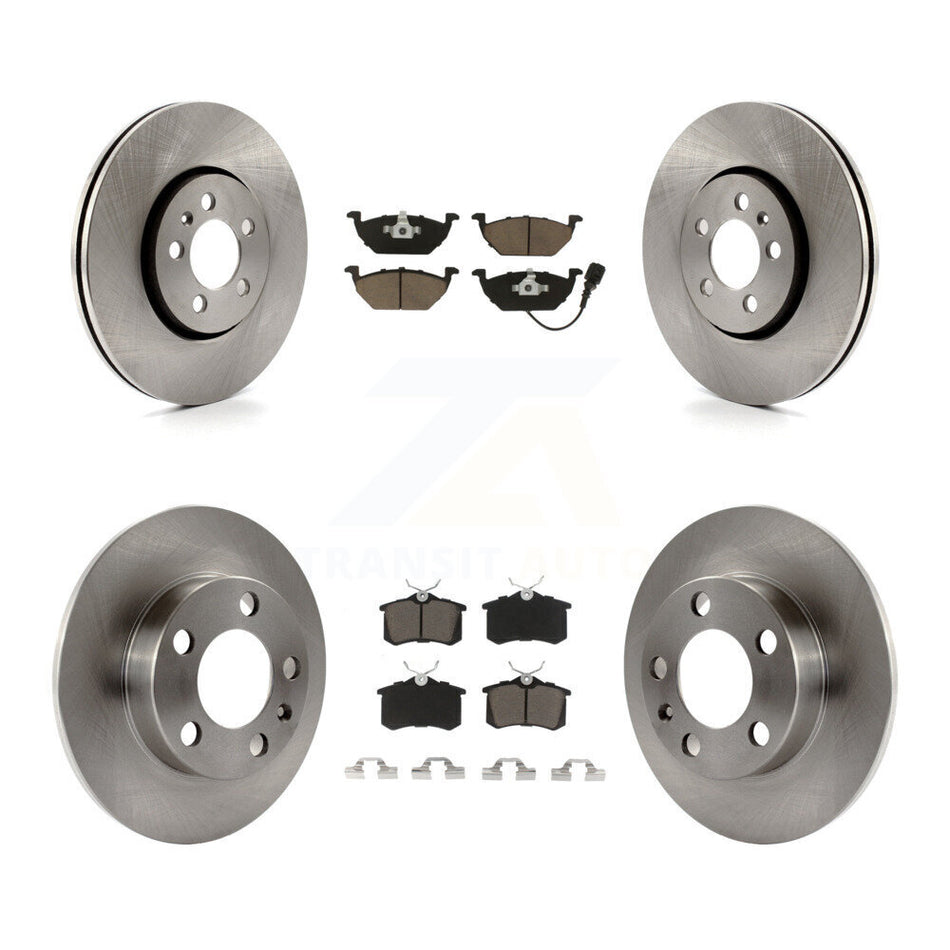 Front Rear Disc Brake Rotors And Ceramic Pads Kit For 2000-2001 Volkswagen Golf 2.0L With 288mm Diameter Rotor K8C-100777