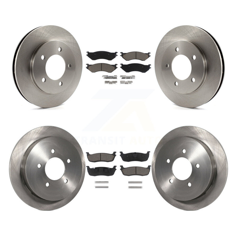 Front Rear Disc Brake Rotors And Ceramic Pads Kit For 1999-2001 Ford Expedition Lincoln Navigator With 14mm Wheel Lugs 4WD K8C-100788