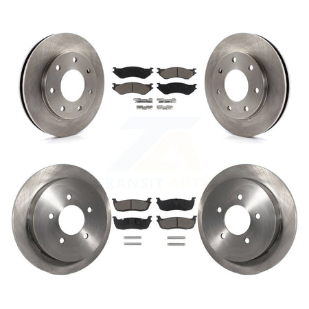Front Rear Disc Brake Rotors And Ceramic Pads Kit For 2004 Ford F-150 Heritage 4WD K8C-100793