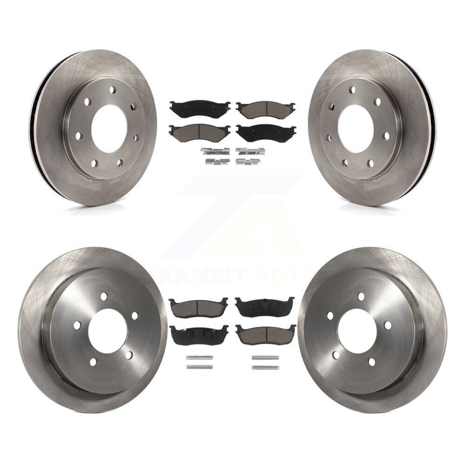 Front Rear Disc Brake Rotors And Ceramic Pads Kit For 2004 Ford F-150 Heritage 4WD K8C-100793