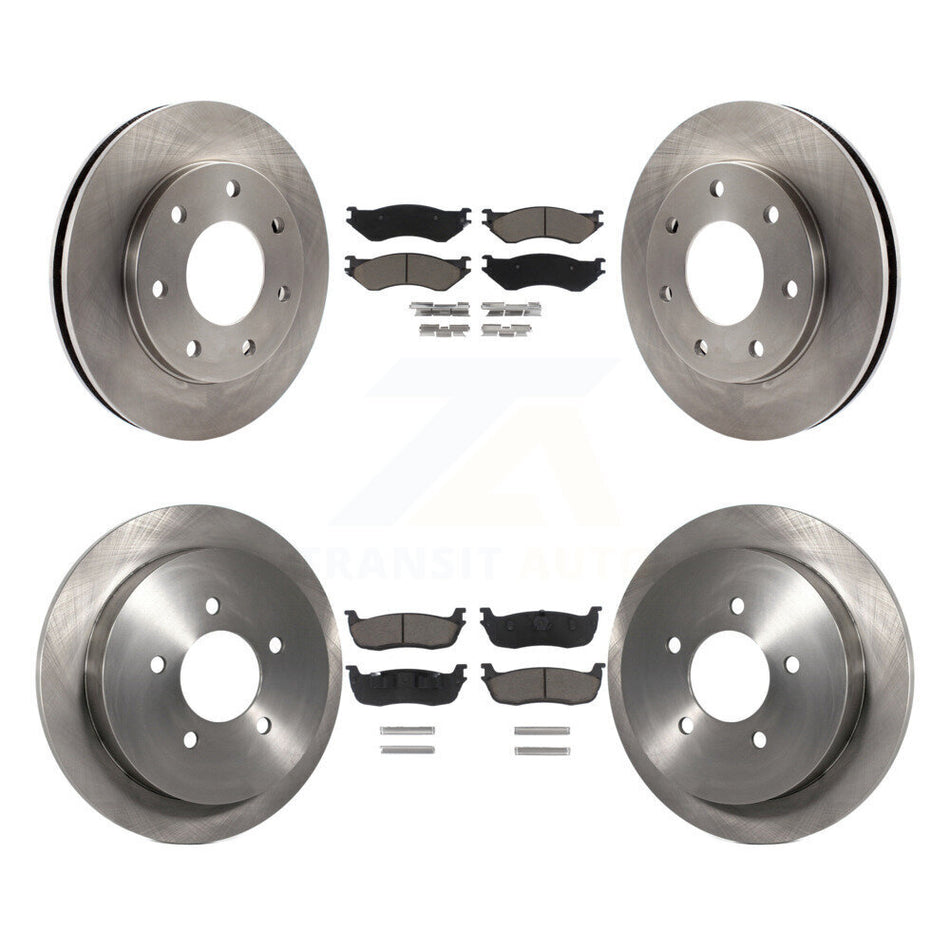 Front Rear Disc Brake Rotors And Ceramic Pads Kit For 2004 Ford F-150 Heritage 4WD K8C-100793