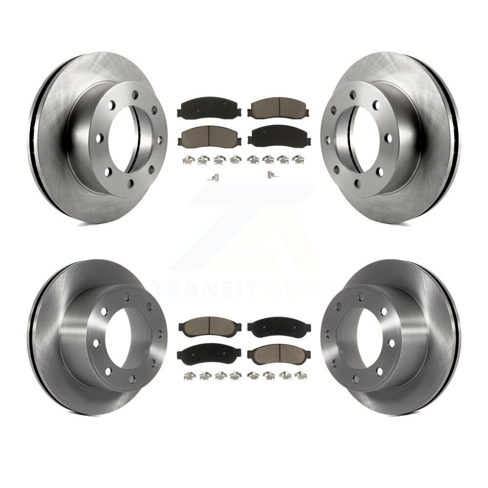 Front Rear Disc Brake Rotors And Ceramic Pads Kit For Ford F-250 Super Duty F-350 4WD K8C-100803