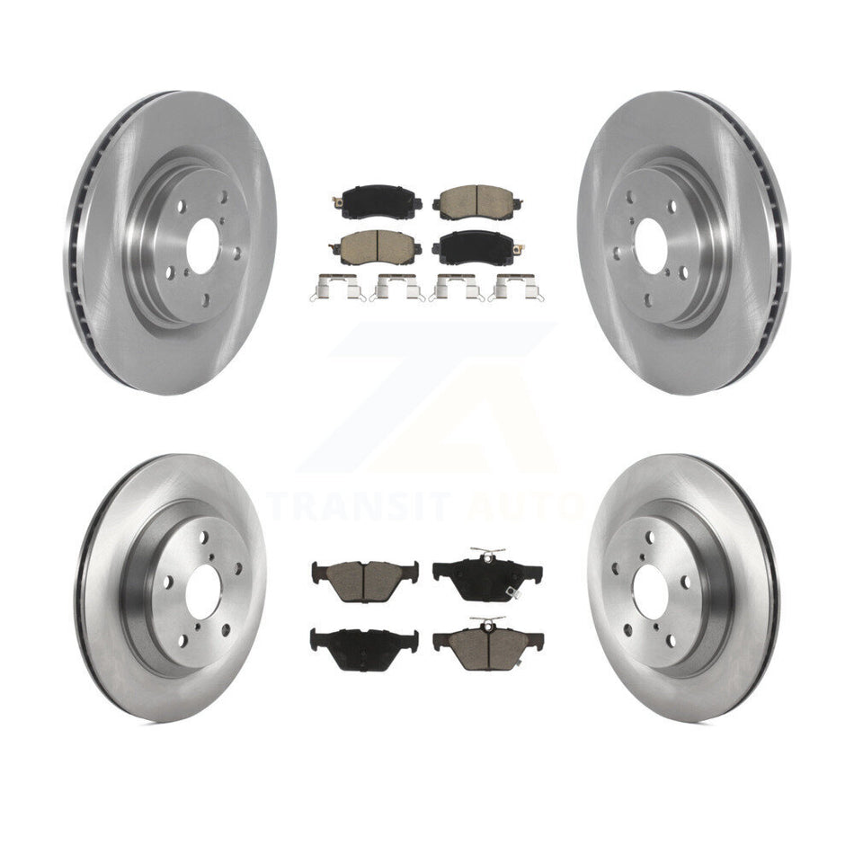 Front Rear Disc Brake Rotors And Ceramic Pads Kit For 2019-2021 Subaru Forester With 316mm Diameter Rotor K8C-100822