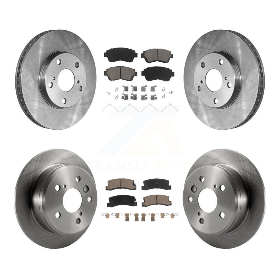 Front Rear Disc Brake Rotors And Ceramic Pads Kit For Toyota Camry K8C-100830