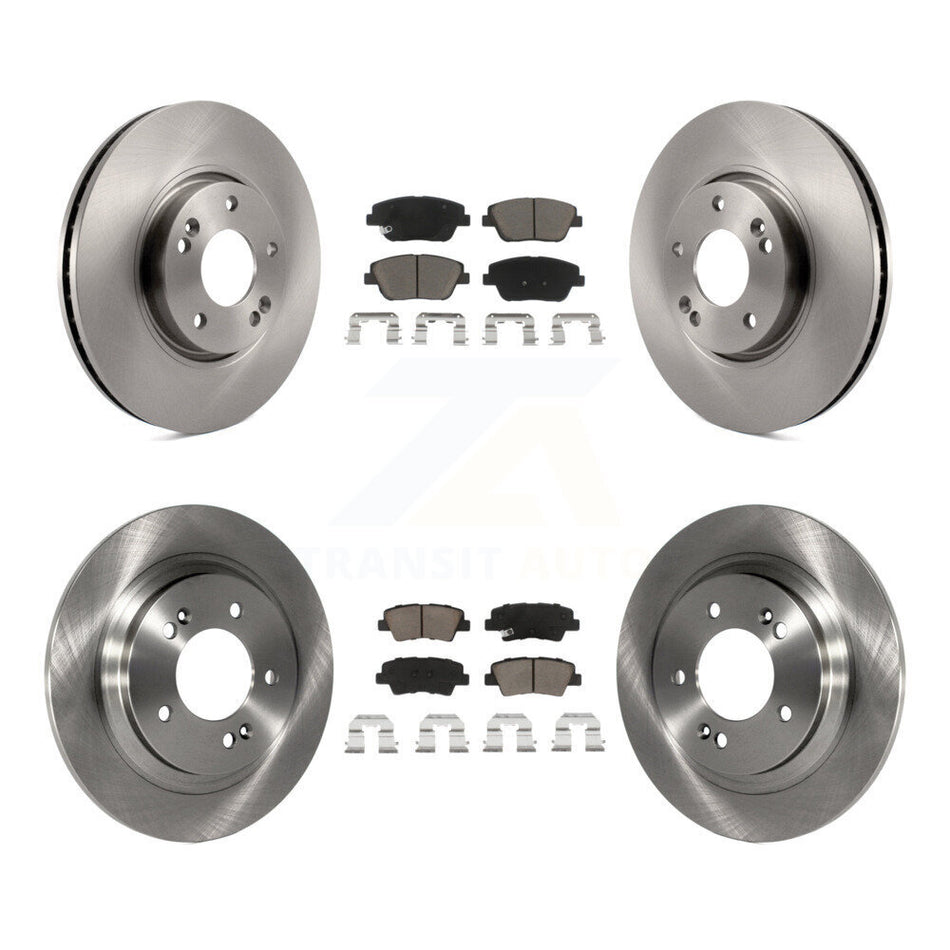 Front Rear Disc Brake Rotors And Ceramic Pads Kit For Kia Optima With Electric Parking K8C-100836
