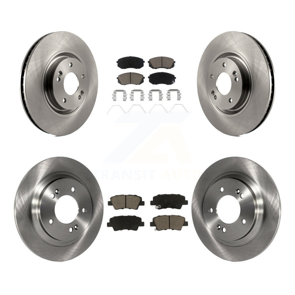 Front Rear Disc Brake Rotors And Ceramic Pads Kit For Kia Optima With Electric Parking K8C-100841