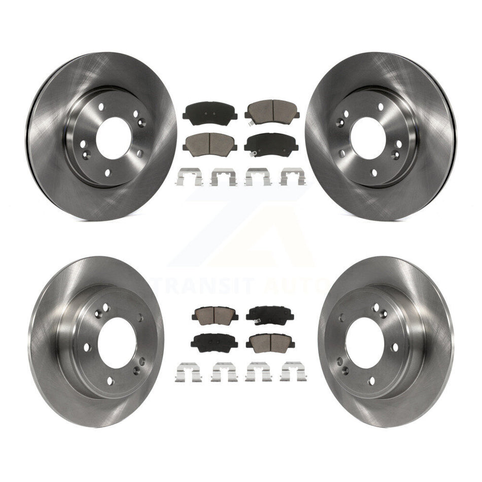 Front Rear Disc Brake Rotors And Ceramic Pads Kit For Hyundai Elantra Kia Forte Veloster GT Forte5 Coupe Koup K8C-100867