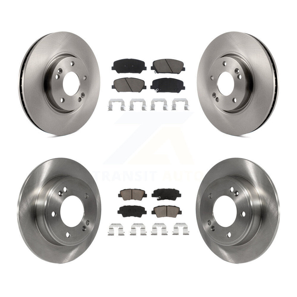 Front Rear Disc Brake Rotors And Ceramic Pads Kit For Hyundai Veloster Kia Forte Koup K8C-100868