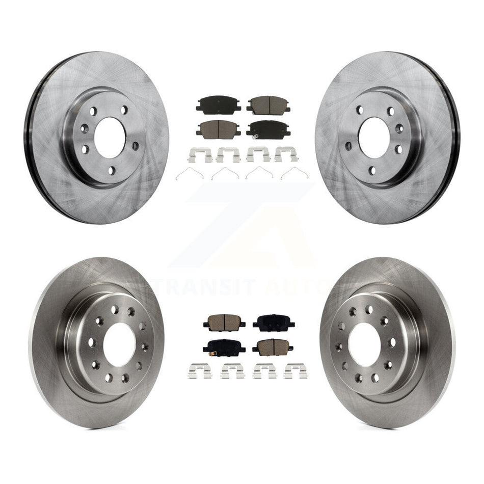 Front Rear Brake Rotor And Ceramic Pad Kit For Chevrolet Malibu With Manual Parking K8C-100872