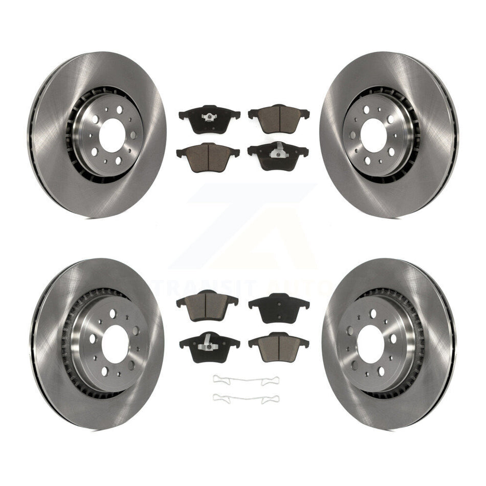 Front Rear Disc Brake Rotors And Ceramic Pads Kit For 2003-2014 Volvo XC90 With 336mm Diameter Rotor K8C-100873