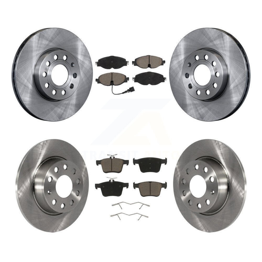 Front Rear Disc Brake Rotors & Ceramic Pad Kit For Volkswagen Taos Audi A3 Quattro e-Golf K8C-100877