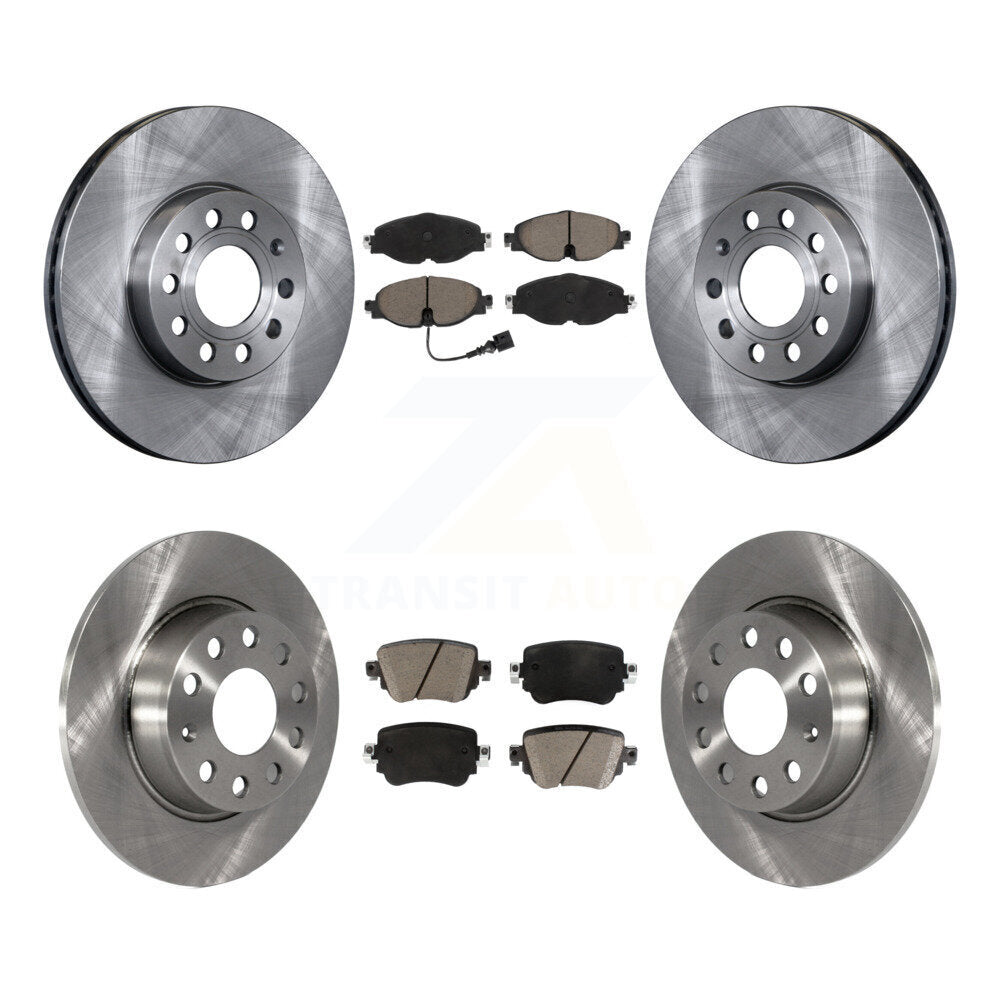 Front Rear Disc Brake Rotors And Ceramic Pads Kit For Volkswagen Golf SportWagen K8C-100879