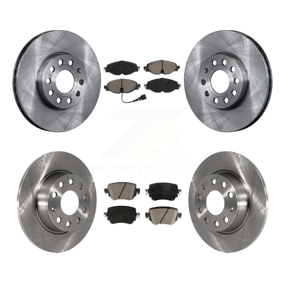 Front Rear Disc Brake Rotors And Ceramic Pads Kit For Volkswagen Golf SportWagen K8C-100879