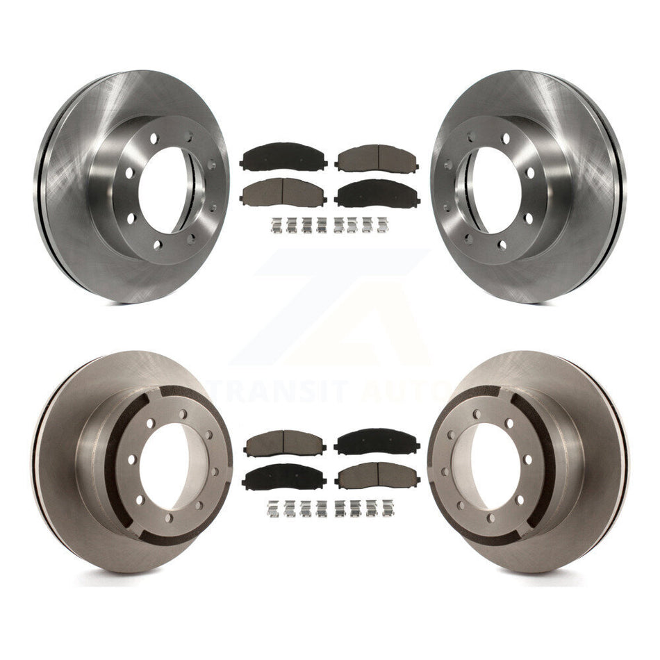 Front Rear Disc Brake Rotors And Ceramic Pads Kit For Ford F-250 Super Duty F-350 F-450 K8C-100887