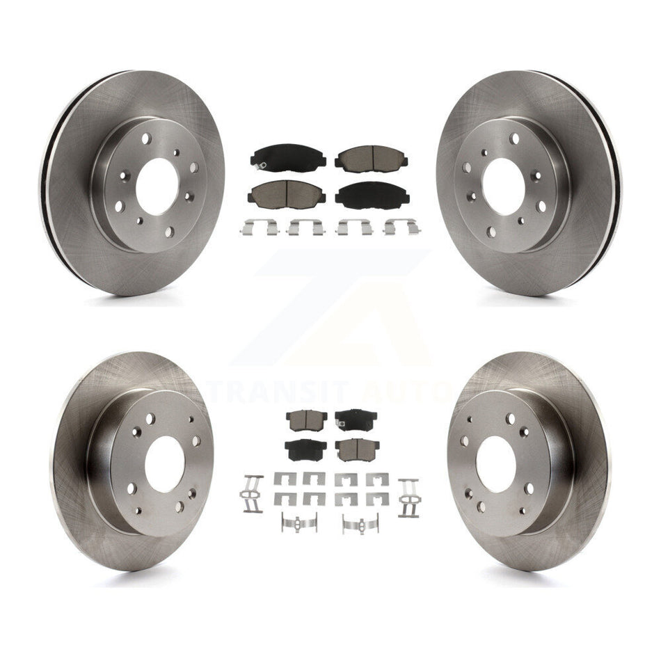 Front Rear Disc Brake Rotors And Ceramic Pads Kit For 1998-2002 Honda Accord Sedan with 2.3L K8C-100901