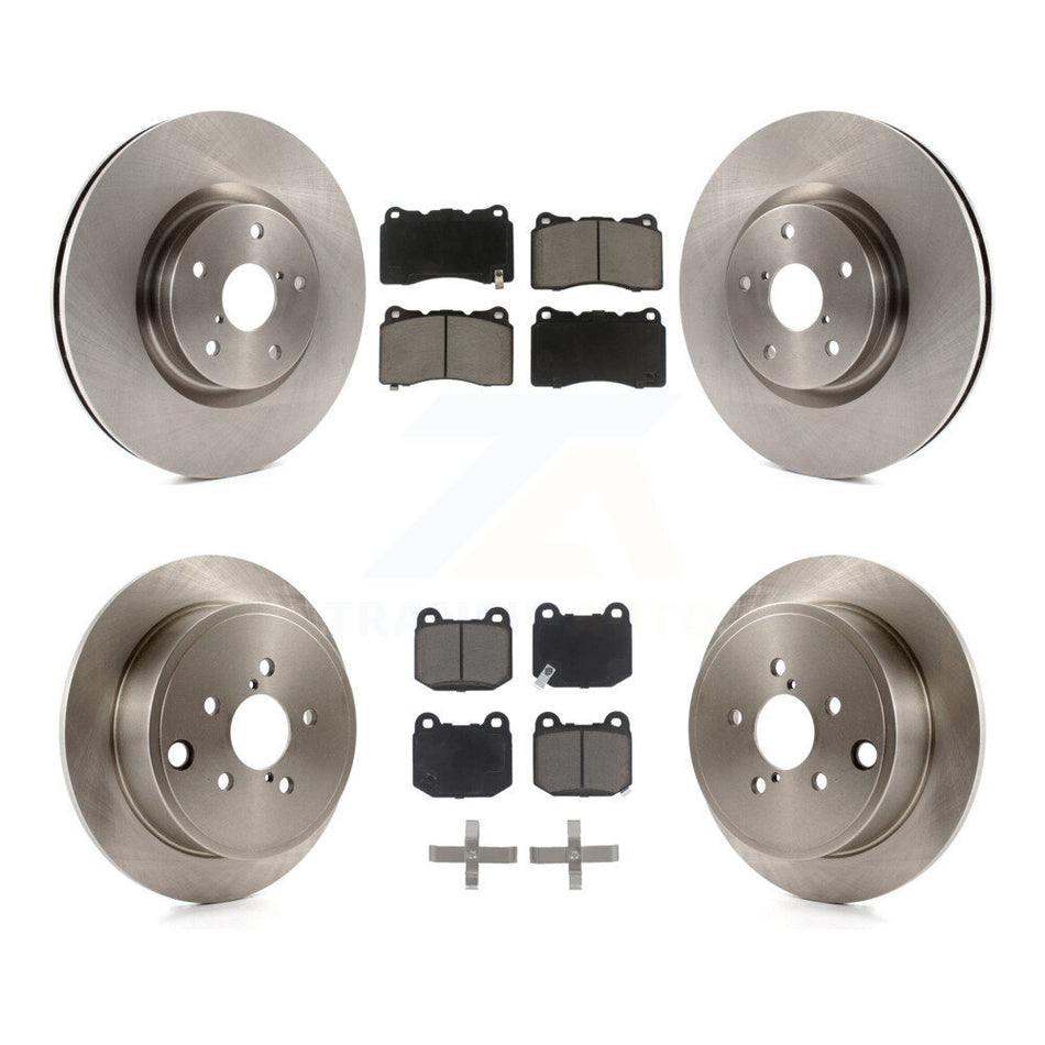 Front Rear Disc Brake Rotor & Ceramic Pad Kit For 2014 Subaru WRX With 17" Factory Wheels K8C-100926