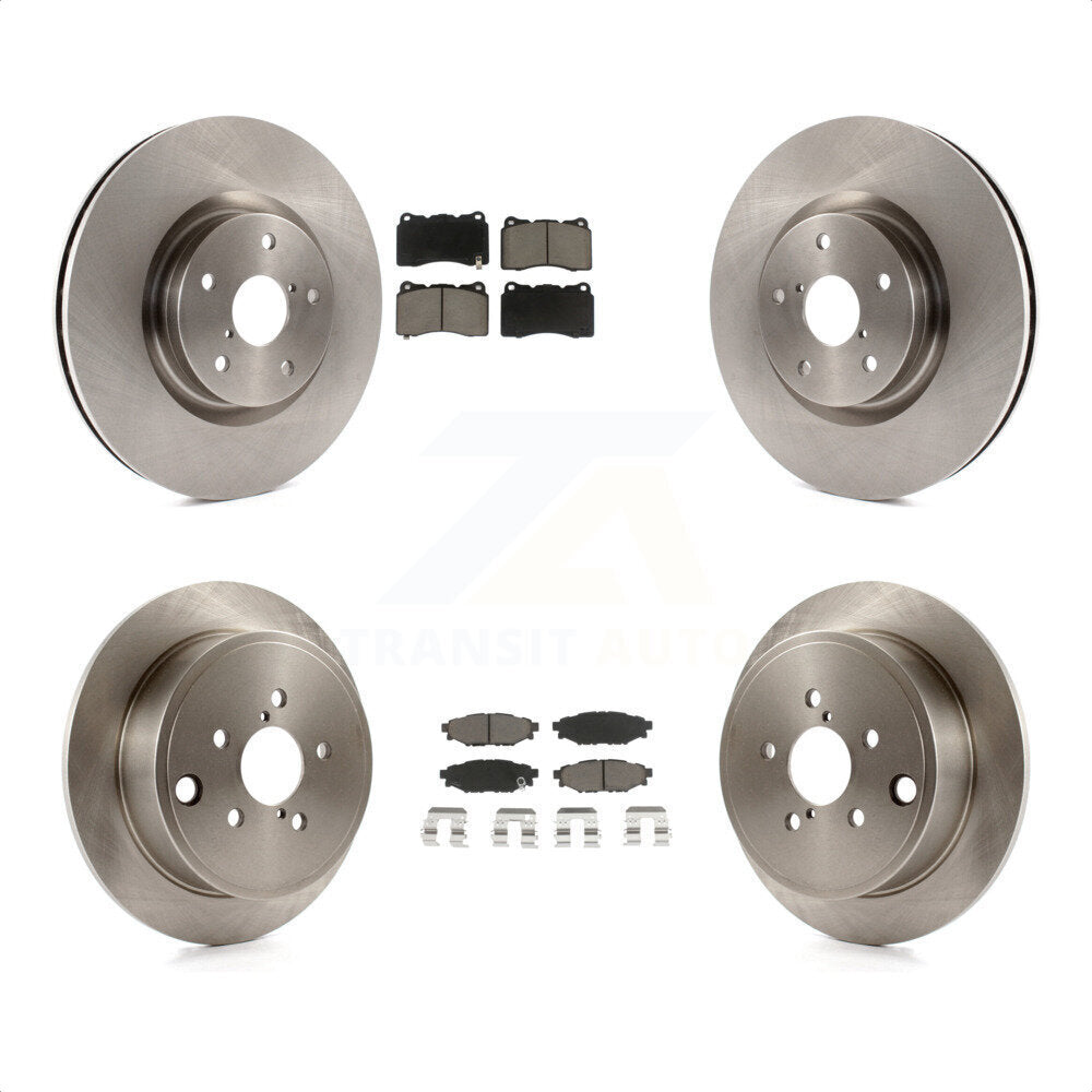 Front Rear Disc Brake Rotor & Ceramic Pad Kit For 2014 Subaru WRX With 15\\" Factory Wheels K8C-100927