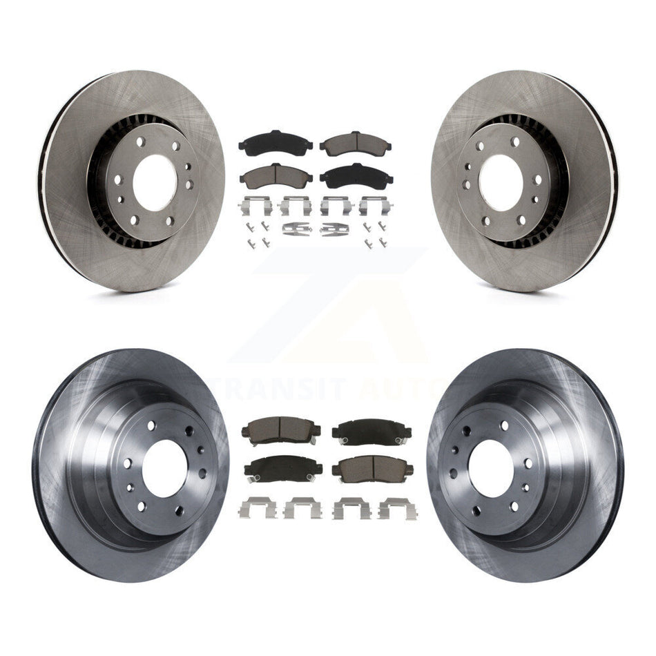 Front Rear Disc Brake Rotors And Ceramic Pads Kit For Chevrolet Trailblazer GMC EXT Envoy XL Buick Rainier XUV SSR Isuzu Ascender Saab 9-7x K8C-100932