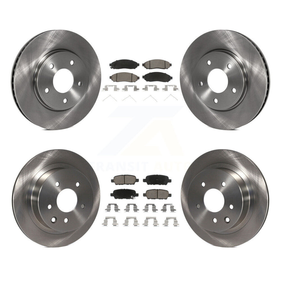 Front Rear Disc Brake Rotors And Ceramic Pads Kit For Nissan LEAF K8C-100940