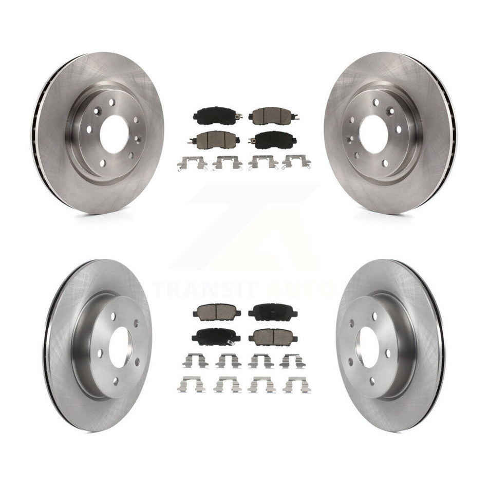 Front Rear Disc Brake Rotors And Ceramic Pads Kit For 2017 Nissan LEAF With Electric Parking K8C-100943