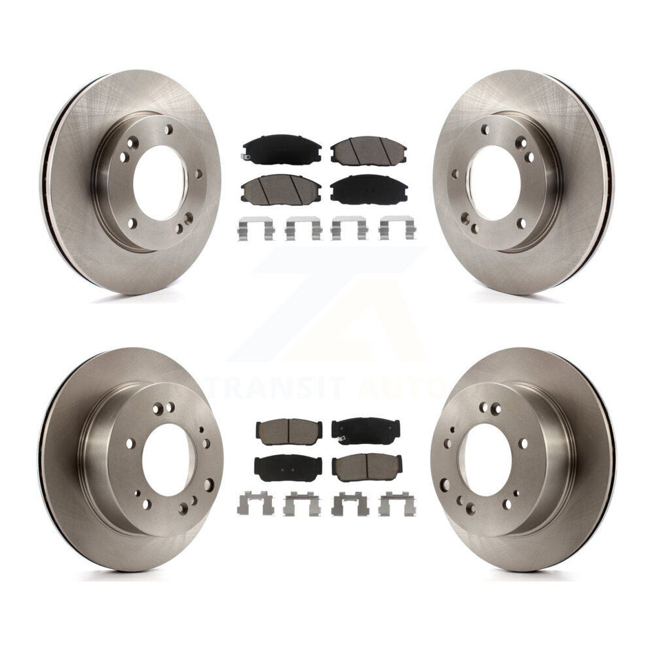 Front Rear Disc Brake Rotors And Ceramic Pads Kit For 2007-2009 Kia Sorento K8C-100945