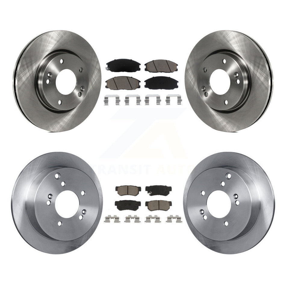 Front Rear Disc Brake Rotors And Ceramic Pads Kit For 2001-2006 Hyundai Santa Fe With 276mm Diameter Rotor K8C-100947