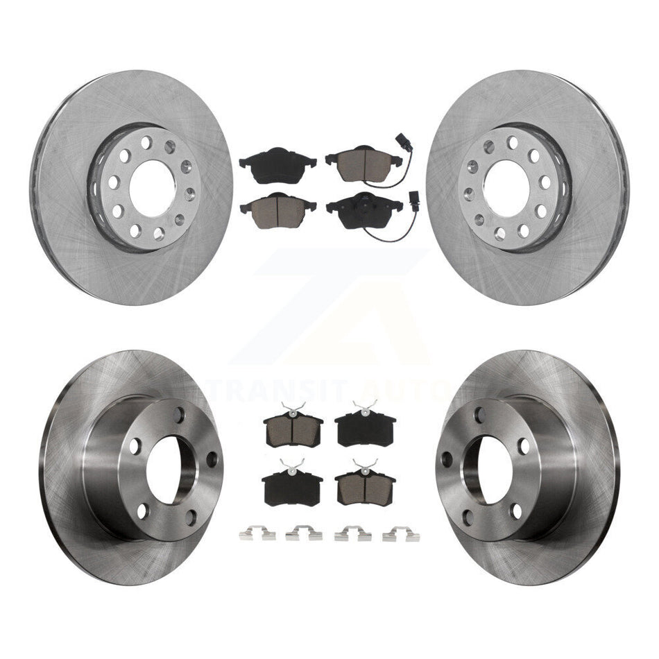 Front Rear Disc Brake Rotors And Ceramic Pads Kit For Volkswagen Passat K8C-100959