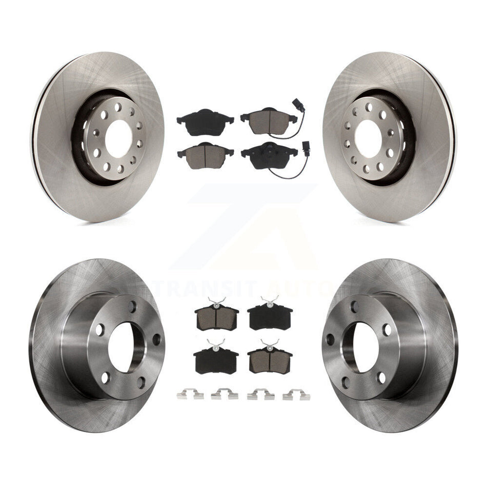 Front Rear Disc Brake Rotors And Ceramic Pads Kit For Audi A6 With 312mm Diameter Rotor K8C-100960