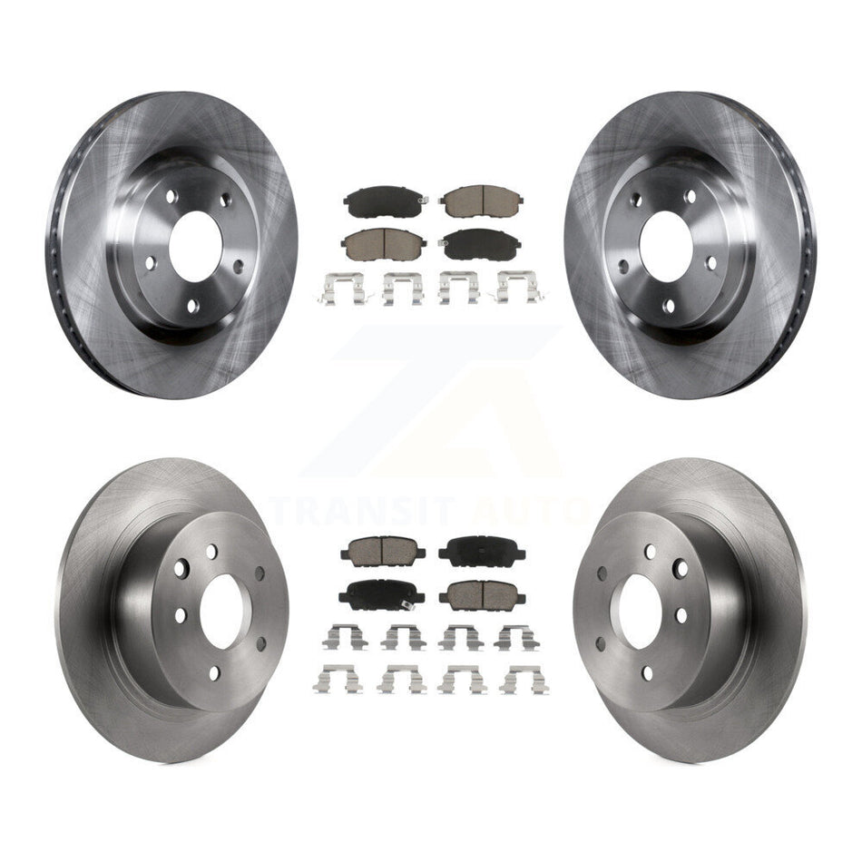 Front Rear Disc Brake Rotors And Ceramic Pads Kit For 2007-2012 Nissan Sentra SE-R K8C-100971