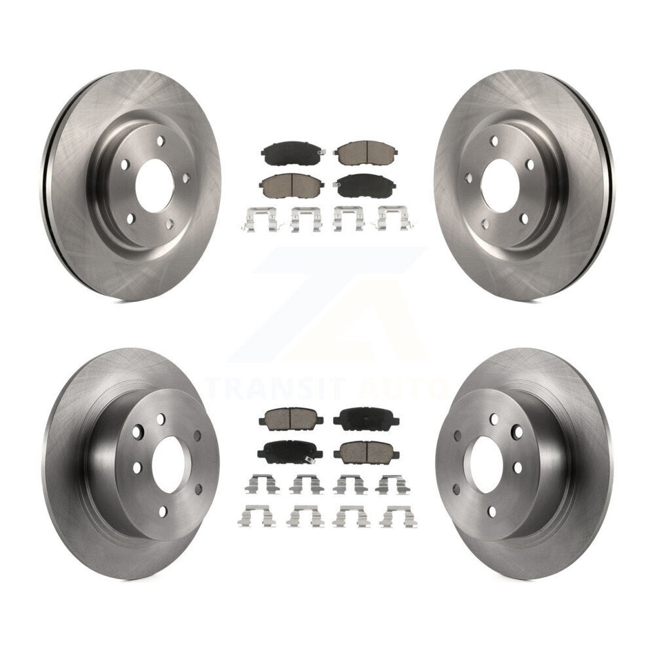 Front Rear Disc Brake Rotors And Ceramic Pads Kit For Nissan Sentra Juke K8C-100973