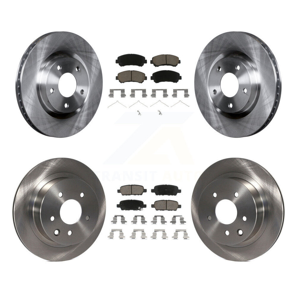 Front Rear Disc Brake Rotors And Ceramic Pads Kit For Nissan Rogue Select K8C-100975