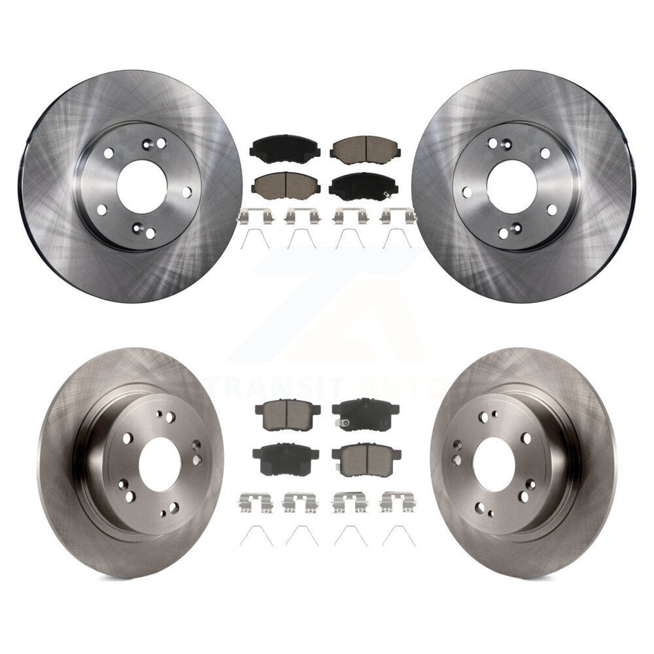 Front Rear Disc Brake Rotors And Ceramic Pads Kit For Honda Accord K8C-100987