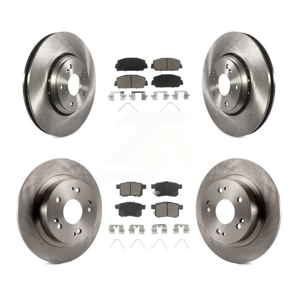 Front Rear Disc Brake Rotors And Ceramic Pads Kit For Honda Accord K8C-100988