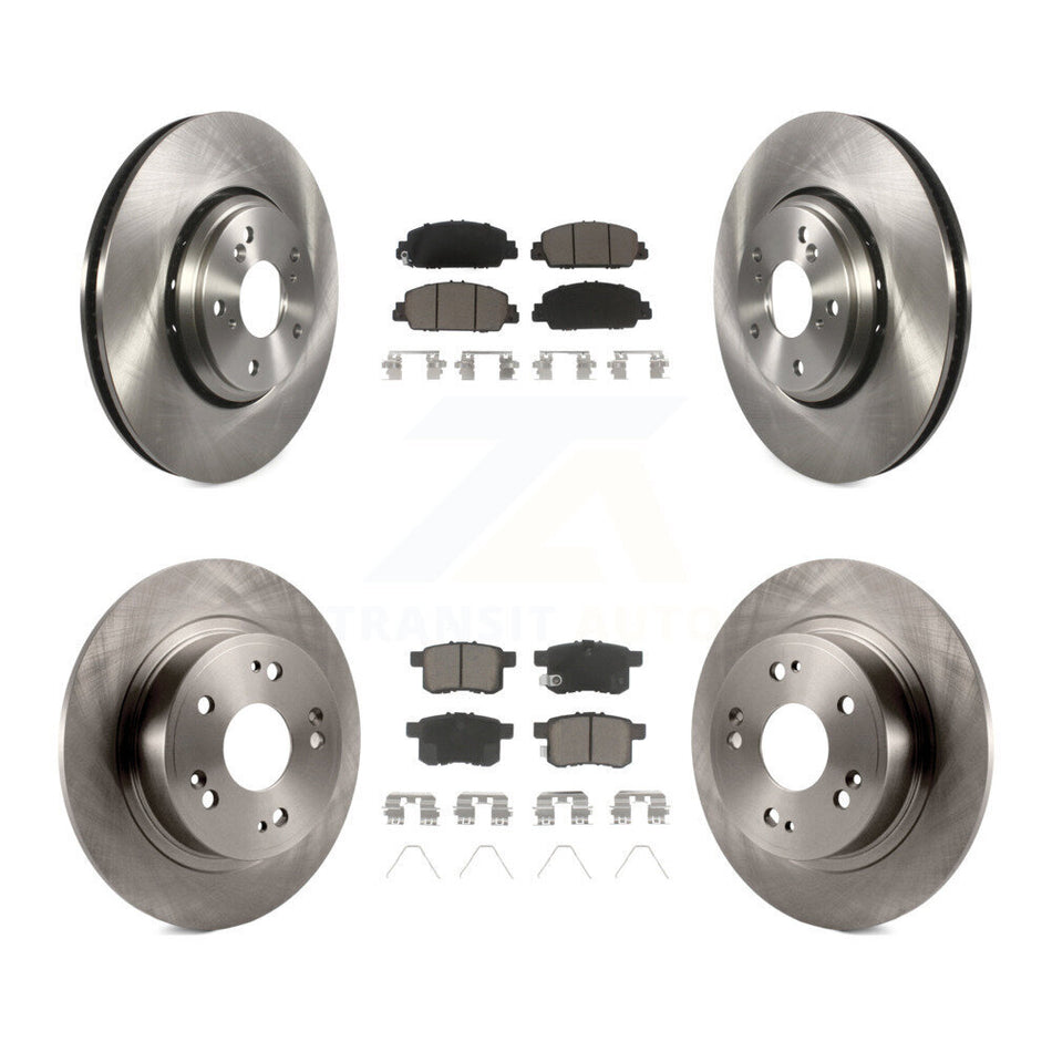 Front Rear Disc Brake Rotors And Ceramic Pads Kit For 2017 Honda Accord Hybrid EX-L Touring K8C-100989