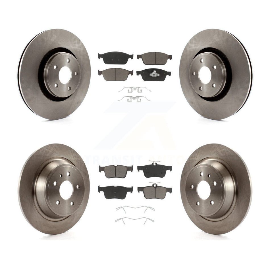 Front Rear Disc Brake Rotors And Ceramic Pads Kit For Lincoln MKC K8C-100990