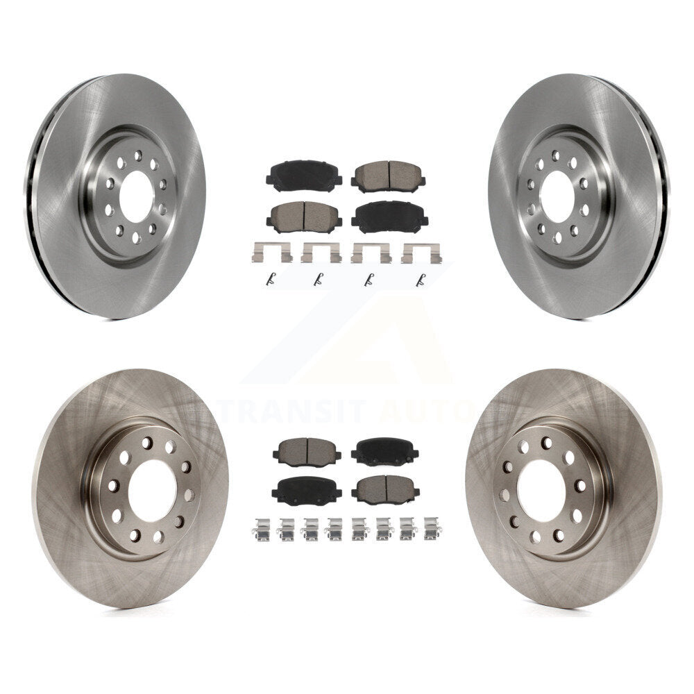 Front Rear Brake Rotor & Ceramic Pad Kit For Chrysler 200 With 330mm Diameter K8C-100997