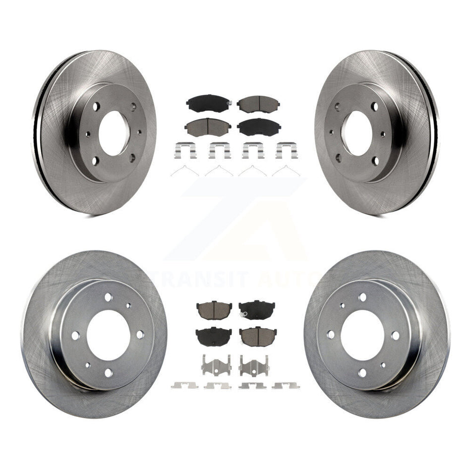 Front Rear Disc Brake Rotors And Ceramic Pads Kit For Hyundai Elantra Tiburon K8C-101002