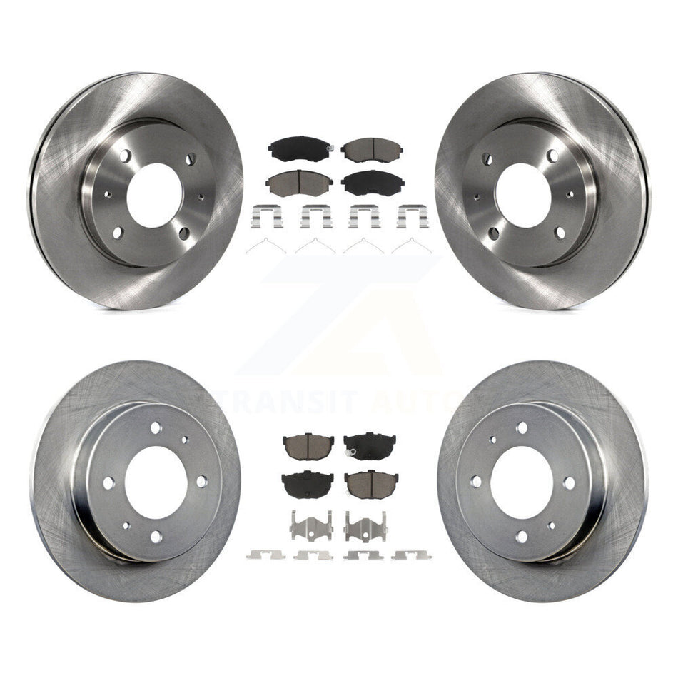 Front Rear Disc Brake Rotors And Ceramic Pads Kit For Hyundai Elantra K8C-101006
