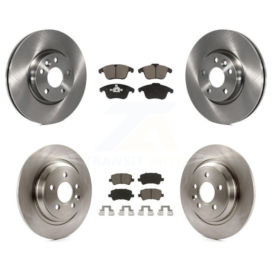 Front Rear Disc Brake Rotors And Ceramic Pads Kit For 2013-2014 Volvo S60 With 300mm Diameter Rotor K8C-101011