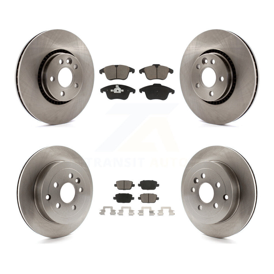 Front Rear Disc Brake Rotors And Ceramic Pads Kit For 2008-2011 Land Rover LR2 K8C-101014